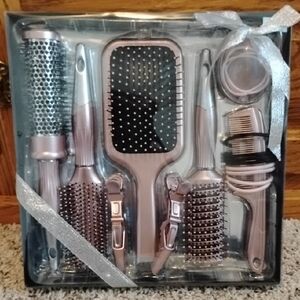 Silver Hair Brush and Styling Set